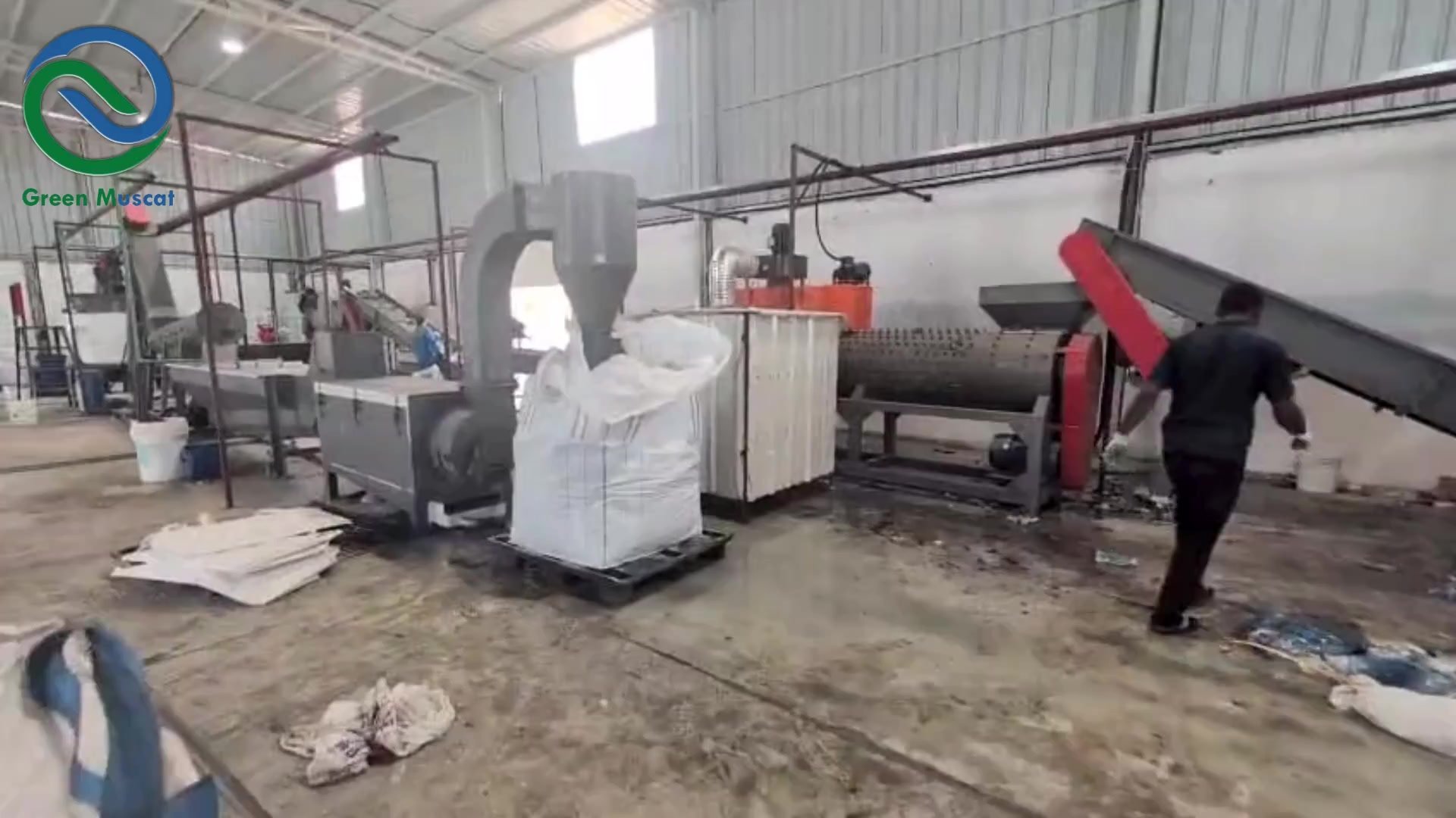 Green Muscat plastic recycling equipment at our factory in Oman